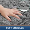 Olanly Chenille Badrumsmatta som inte slipar Badrumsgolvmatta Vattenabsorberande Tjock mattor Maskin Tvättbar plysch Mikrofiber Badmatta 240419