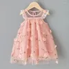 Девушка платья для девушек платье 2024 Лето прибытие детская хлопковая одежда 1-6 Y Детские детские элегантные повседневные моды