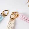 Keecheins Intrecciati Macrame Insegnante Keechain Boho Chic Ganyards for Keys o ID Badge Gioielli regalo di San Valentino