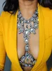Pendanthalsband Lady Summer Long Body Necklace Chain Sexig handgjorda AB Crystal Gem Chunky Maxi Luxury Statement Femme 34154240853