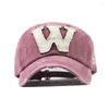 Kogelcaps w letter borduurwerk honkbal vrouwen mannen verstelbare snapback cap vrouwelijke mannelijke visors zon hoed unisex katoenen trucker hoeden