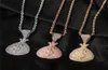 Iced Out US Dollar Bag Sign Purse Pendant Necklace Gold Silver Plated Mens Bling Jewelry Gift5775014