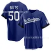 Dodgers Betts Erkekler Kadın Fan Şampiyonu Edition Elite Blue White Ball