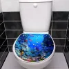 Set 1PC PVC Seaworld Toilet Lid Decorative Wall Stickers Selfadhesive Bathroom Removable Living Decorative Accessories