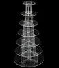 Top Fubly -Fashion 7 Tier Round Clear Acryle Party Wedding Cake Cupcake Stand6392368