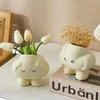 Vases Simple Flower Vase Creative Pots Home Gardening Decoration Mignon Ornements de bureau Makeup Makeup Brush Rangement Coldeurs de stylo Cadeaux