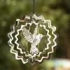 Decorazioni 3D Fluering Wind Spinner Catcher Decotta sospesa per giardino in acciaio inossidabile a specchio a specchio sculture di amuleto Meditazione Amuleto