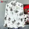 Camicie casual maschile pfhq inchiostro in stile cinese lavarsi a maniche lunghe seta a maniche lunghe maschi estate arte trendy arte traspirante tops cool 21z4511