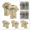 Rattlesnake Bumgarner # 40Marte # 4 Beige Elite City Name Uniforme