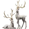 Dekorative Objekte Figuren nordische kreative Hirsch -Büro -Schreibtisch Figuren Elchskulptur für Wohnzimmer Hauszubehör Arts and Crafts Supplies T240505