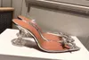 PERFEITA QUALIDADE OFICIAL AMINA SAPATOS BEGUM BOMBAS DE PVC SLINGBACK CRISTALEMBELHADO BEGUM MUADDI RESPONSAÇÕES BEGUM PVC Slingbacks 5cm de altura H5121185