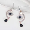 Sans cou pour la femme Swarovskis Bijoux Matching Edition Devils Eye Pearl Oread Boucles Femme Swallow Blue Devils Boucles d'oreilles Eye Femme