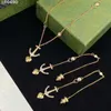 Novelty Anchor Designer Necklace Metal Chain Long Ear Line Earrings Diamond Love Pendants Eardrop