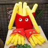 Rote Kartoffelchips in Französisch Pommes 5 Sticks gefülltes Spielzeug gefüllt mit Pizza Hamburger Cartoon Plüsch Peluche Food Kissen Dekoration Geschenk 240428