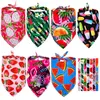 Abbigliamento per cani 5 pezzi di colore a colori misti di frutta stampare bavaglini di cotone morbido bandana triangolare bandana forniture