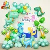 1set Dinosaur Foil Balloons Garland Arch Kit Latex Balloon Chain Forest Anims Birthday Party Decorations Kids Toys Baby Shower G9656184