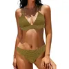 Costumi da bagno femminile asbayson darts stampare in pizzo in bikini set da bagno set per donne sexy a v-scollo a v-scollo 2024 subi da bagno su spiaggia estiva