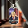 Presidentiële verkiezing Patriottische hanger ketting Trump President US Flag Pendants 0509 0510