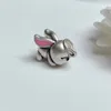 Chains 925 Silver Stereoscopic Enamel Cute Small Pendant Simple And Charming Fun Lie Down For Styling Necklace Banquet Jewelry