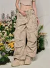 Dames retro hiphop camouflage broek straat universitaire dames losse wide been pull stang ontwerp lading 240426