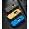 Lights, Creative Ultra-Thin Thin USB Empreinte USB Senter plus léger, Fabricant Promotional Gift Rechargeable Touch Lighters