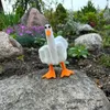 Dekorative Objekte Figuren neue Ente Sie kreativer Mittelfinger Duck Ornamente Mittelfinger Statue Harz Crafts Ornamente Hausgarten Dekoration Spielzeug Geschenk T24050