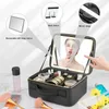 SMART LED Makeup Box With Mirror Travel Makeup Bag stora kapacitet KOSKOMENSKOURTY OCH HKINKRASSPRODUKTER KOMENS MAKEUP BOX 240426
