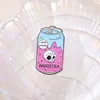 Cartoon Pun Elaw Pin Creative Skull Drink Bottle 100% onstabiele geestelijke gezondheid broche Rapel Badge Sieraden Accessoires