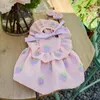 Vêtements pour chiens fleur en mousseline de mousseline robe robe robes kawaii sweet petit chien vêtements chat été mince coréen fashion fête des animaux de compagnie