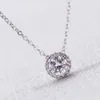 Neckless for Woman Swarovskis sieraden bijpassende zilveren engel wiel ketting vrouwelijk Swarovski -element kristal een enkele diamant kraagketen vrouw