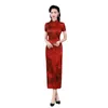 Vêtements ethniques de haute qualité Real Silk Qipao Cheongsam Top Jupe Style de tous les jours