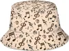 Berets Fashion Musical Notes Bucket Hat Summer Beach Sun упаковывает музыка музыка для женщин для женщин, мужчины, мальчики, девочки