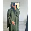 Vêtements ethniques 3pcs Dubaï Turquie Kimono Cardigan Maxi Robe Hijab Scarpe musulmane tenue Eid Ramadan Islamic Abaya Kaftan Prayer