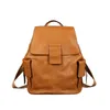 学校のバッグ高品質のファッションヴィンテージA4コーヒーブラウンブラックフルグレイン本革女性バックパックカウハイド女性旅行袋M6017