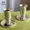 Ljushållare säkerhet guldbas multifunktion elegant konisk ljusstake vintage praktiskt silver