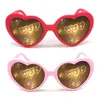 Cor de perfuração de efeito de coração colorido óculos de pêssego efeitos especiais óculos d0jd Óculos de sol 226e