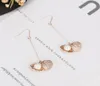 Wholevery Cute New Mashing Designer Sweet Crystal Diamond Shell Pearl Clip Drop Dangle Chandelier For For Woman Girls W3110877