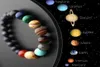 Lovers huit planètes Univers de bracelet en pierre naturelle Chakra Galaxy Solar System Perles Bracelets For Men Women Jewelry7908556