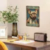 Metalowe malarstwo Nowe vintage nie mów mi, co robić metalowy znak cyny - retro francuski buldog pies tal blaszek dekoracji sypialni domowej dekoracji baru t240506