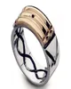 Seven Blessings S spinning ring with stainless steel talisman amulet atlantis ring for women men silver gold two colors S1810160721922335