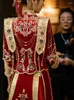 Vêtements ethniques de style chinois traditionnel Pilet de fête Robe de fête Femmes Robe de mariée Pélins Pélins Toast