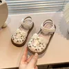 Girl Princess Dress Sandals Summer Chic Children Grovine Hanfu Fashion Sweet Flower Kids Celuts piatto morbido 240425