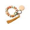 Pendants Sile Bead Bracelet Wrist Keychain With Tassel Diy Gift Drop Delivery Home Garden Arts Crafts Dhyea