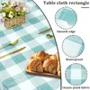 Table Cloth Waterproof Oil-Proof PVC Tablecloth Rectangle Checkered Covers Decorative Picnic Multipurpose