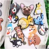Jewelry Wholesale 100Pcs Pvc Kinds Of Dog Mom Dad Sandals Shoe Charms Fit Wristbands Ornament Accessories Decoration Drop Delivery Bab Dhb5U