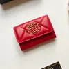 CC Zippy Coin Purses Designer Wallet Quilted Leather Cardholder 10AキーポーチLuxurysカード保有者女性財布キーチェーンウォレットメンズパスポートホルダーピンクコインポーチ