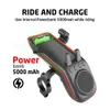 Draagbare luidsprekers Upspel Waterdichte fiets Bluetooth -luidspreker Multifunctionele 5W Draagbare draadloze luidspreker Geschikt voor MTB -fietsen met nieuwe Power PA J240505