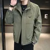 Men's Jackets 2024 Spring And Autumn Jacket Windbreaker Stand Up Collar Casual Short Top Coat High End Design Fashion