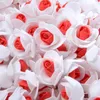 Decoratieve bloemen 100 stcs 3 cm mini dubbele kleur kunstmatige pe foam rozenbloemhoofden voor bruiloftdecoratie handgemaakte nepbalvaartuig