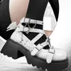 Buty sukienki punkowy styl okrągłe platforma Nici wysokie obcasy 7 cm kobiety japońskie harajuku anime słodkie kawaii dziewczyny cosplay